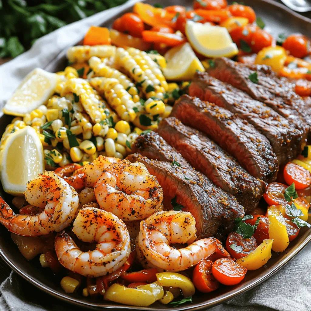 To make this delicious Cajun shrimp and steak feast, you need fresh ingredients. Here’s a list of what you will need.