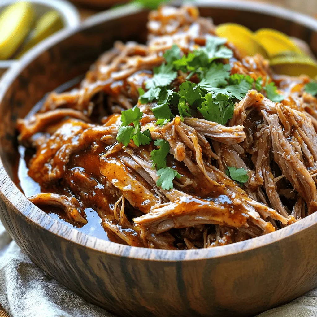 To make a great crockpot pulled pork recipe, you need simple and tasty ingredients. The main star is the pork shoulder. It’s juicy and full of flavor. You want about 3 to 4 pounds for a perfect meal.