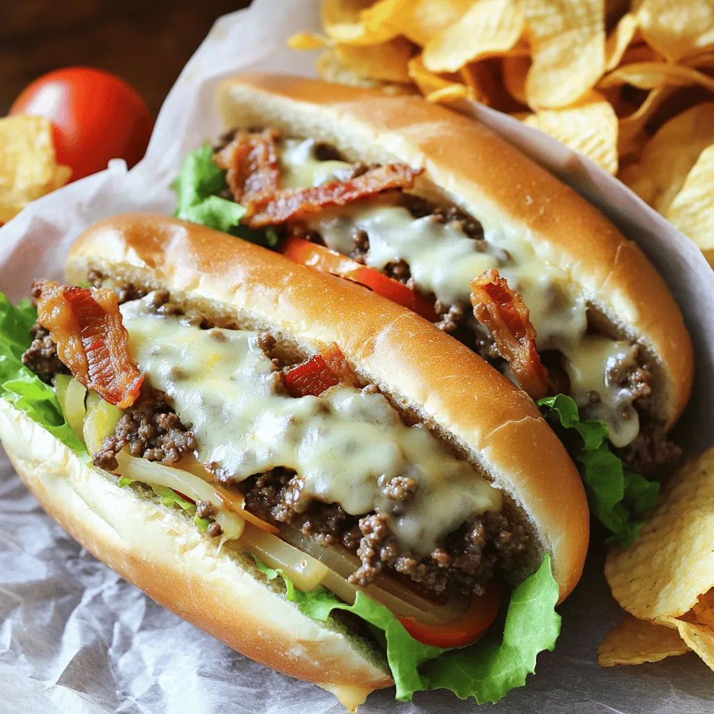 To create a mouthwatering chopped cheese and beef bacon sandwich, you need the right ingredients. Each component adds to the overall taste and texture. Let’s break down the essential items.