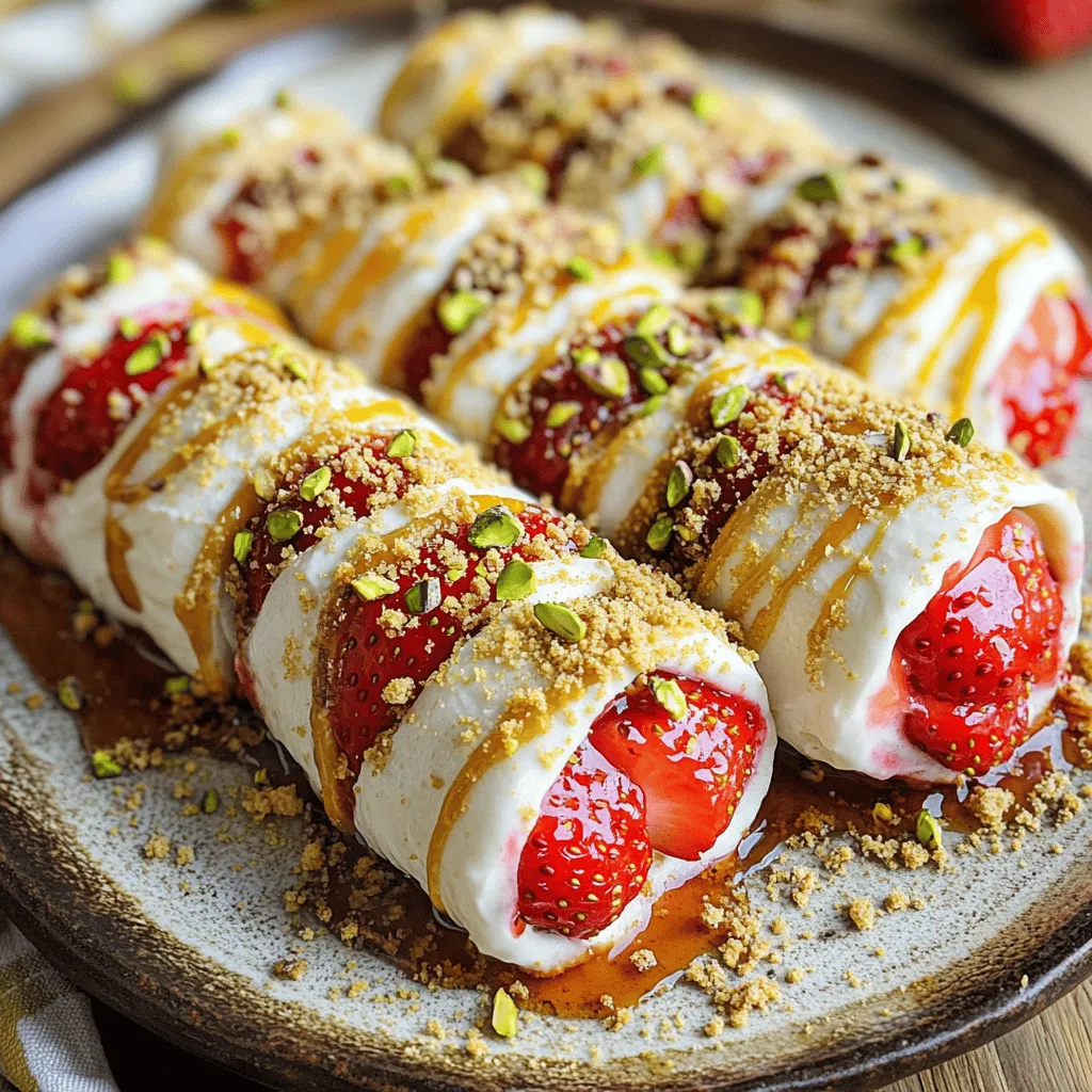 Easy strawberry cheesecake rolls are a fun treat. They combine fresh strawberries and sweet cream cheese. You can eat them chilled or at room temperature. These rolls are great for kids and adults alike. They also fit many occasions, like parties or family dinners.
