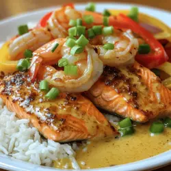 For a great Cajun creamy salmon recipe, you need fresh seafood and vibrant veggies. I use two salmon fillets, each about six ounces. They should be firm and bright. For the shrimp, I choose eight ounces of large shrimp, peeled and deveined. Fresh shrimp adds texture and taste.