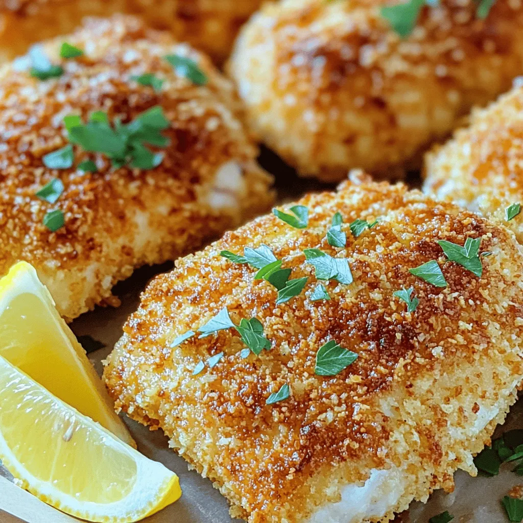 For the best copycat Longhorn Parmesan crusted chicken recipe, you need a few key ingredients. Start with <strong>boneless, skinless chicken breasts</strong>. These cook evenly and stay moist. Marinating the chicken in <strong>buttermilk</strong> adds flavor and keeps it juicy.” /></p>
</p>
<h2>What Cooking Methods Ensure a Deliciously Crispy Crust?</h2>
</p>
<p>Achieving a crispy crust on chicken is all about technique. I often use a mix of methods to get that perfect crunch. Let’s dive into how to do this right.</p>
</p>
<h3>How to Achieve the Perfect Crust with Panko and Parmesan?</h3>
</p>
<p>To start, I love using Panko breadcrumbs for that extra crunch. They are lighter and crispier than regular breadcrumbs. Mixing Panko with grated Parmesan cheese gives you both flavor and texture. The cheese melts and forms a rich, golden crust.</p>
</p>
<p>First, coat your chicken in seasoned flour. This helps the buttermilk and the Panko mixture stick. After the flour, dip the chicken back into the buttermilk. This step adds moisture and flavor. Finally, coat the chicken well in the Panko-Parmesan mix. Press it down gently to ensure it sticks. This method guarantees a crispy, tasty crust.</p>
</p>
<h3>What Pan-Frying Tips Create Delicate Crispiness?</h3>
</p>
<p>When pan-frying, the heat is key. Use medium-high heat and enough oil to cover the bottom of the pan. This helps the chicken cook evenly. I prefer olive oil or melted butter for a rich flavor.</p>
</p>
<p>Cook the chicken for about 3-4 minutes on each side. Don’t rush this step! Allow the crust to turn golden brown. This locks in moisture and adds depth to the flavor. After frying, move the chicken to the oven. This finishing touch helps ensure the chicken cooks through without burning the crust.</p>
</p>
<h3>How Does Baking Contribute to Texture and Flavor?</h3>
</p>
<p>Baking is crucial for getting that perfect bite. Once you fry the chicken, transfer it to a preheated oven at 400°F (200°C). This step finishes cooking the chicken while keeping the crust intact. Bake for 15-20 minutes until the chicken reaches 165°F (75°C).</p>
</p>
<p>Baking also allows the flavors to meld. The heat from the oven creates a crispy exterior while keeping the inside juicy. This balance is what makes the dish so special.</p>
</p>
<p>For the full recipe, check out the delicious steps provided above.</p>
</p>
<h2>What Variations Can You Try for This Recipe?</h2>
</p>
<h3>What Are Some Creative Flavor Twists?</h3>
</p>
<p>You can change the flavor of your Parmesan crusted chicken in many ways. For a spicy kick, add cayenne pepper to the flour mix. Try swapping the smoked paprika for a sweet paprika for a milder flavor. You can also mix in some Italian herbs, like oregano or thyme, into the breadcrumb mix. This will give it a fresh twist that sings Italian flavors.</p>
</p>
<h3>Which Side Dishes Pair Best with Parmesan Crusted Chicken?</h3>
</p>
<p>When serving Parmesan crusted chicken, you want sides that complement its rich taste. A fresh salad with mixed greens and a light vinaigrette works well. Crisp steamed broccoli or green beans add a nice crunch. You can also serve it with creamy mashed potatoes or garlic rice for a heartier meal. These sides balance the chicken’s flavors and make your plate look colorful.</p>
</p>
<h3>How to Adapt the Recipe for Different Dietary Needs?</h3>
</p>
<p>You can easily adapt this recipe to fit different diets. For a gluten-free option, swap regular flour and breadcrumbs for gluten-free ones. If you’re watching your dairy intake, substitute the buttermilk with a non-dairy milk or yogurt. For a lower-calorie version, try baking without frying first. This keeps it crispy while cutting down on fat. Each change opens new doors to explore flavors while keeping the dish delicious.</p>
</p>
<p><img decoding=