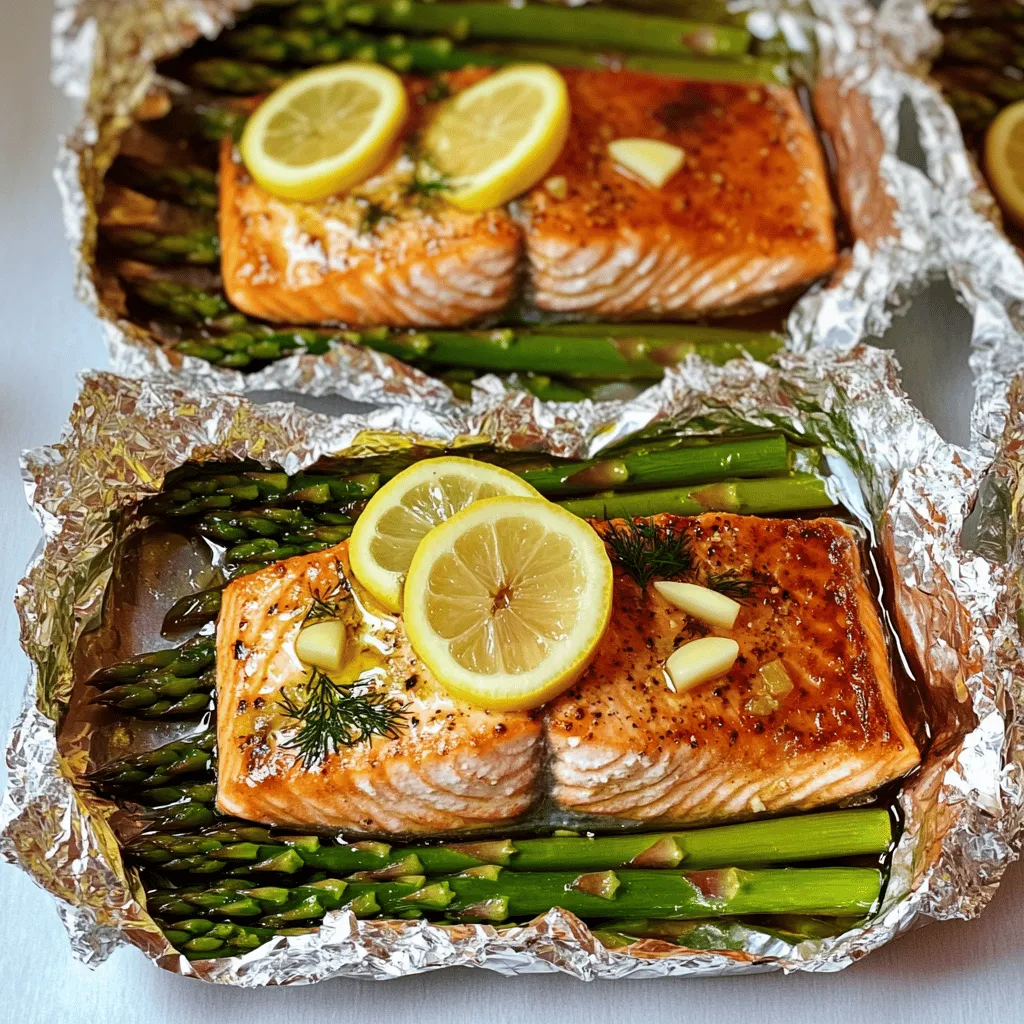 To make baked salmon with asparagus, you need simple, fresh ingredients. Start with salmon fillets. I recommend using skin-on fillets for added flavor and moisture. You also need fresh asparagus. Trim the ends for the best texture.
