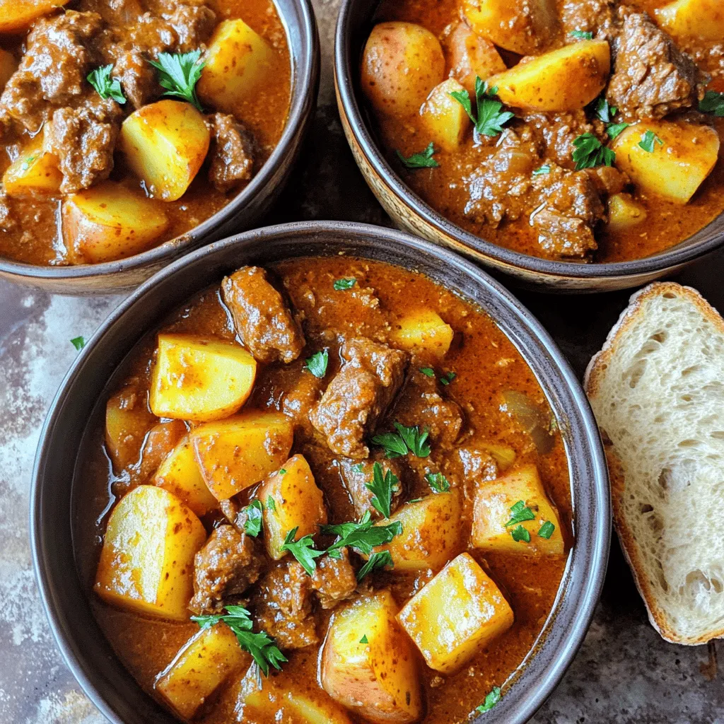 Hungarian goulash stands out for its rich flavors and hearty texture. It is a dish that speaks to the heart of Hungarian cuisine. The blend of spices, like sweet and smoked paprika, creates a warm and inviting taste.
