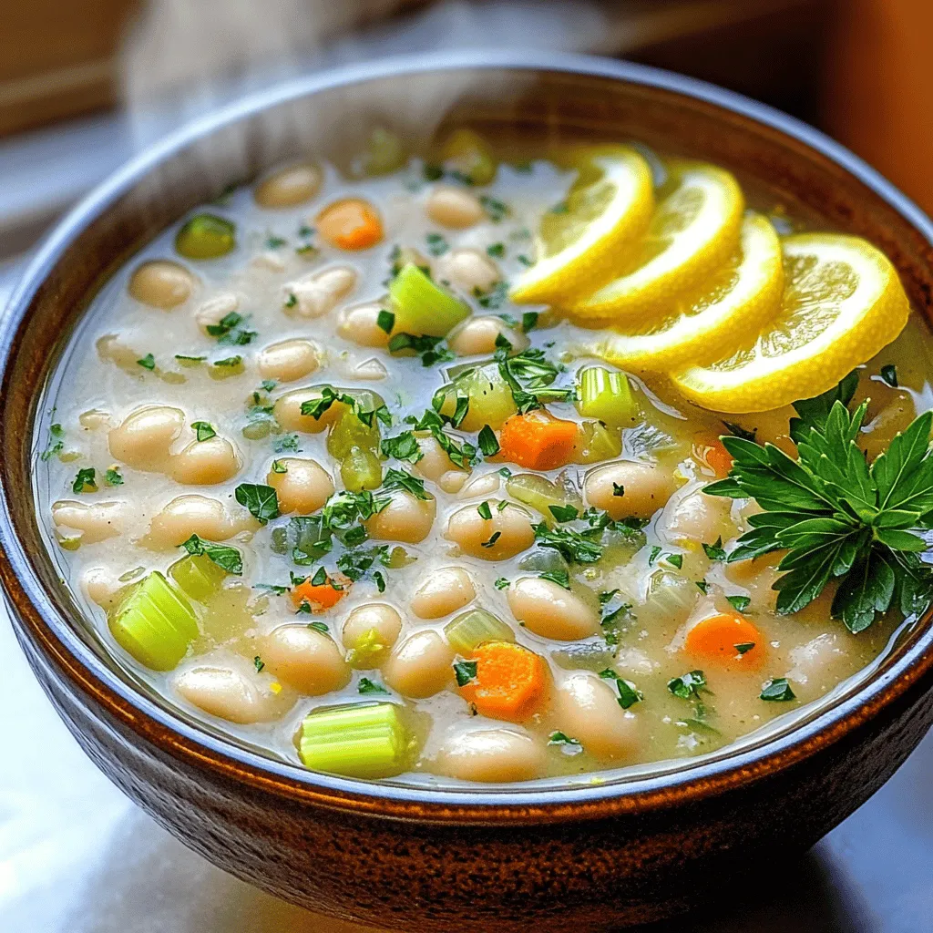 The lemon rosemary white bean soup recipe shines with simple yet powerful ingredients. Each one plays a role in making this soup hearty and flavorful.