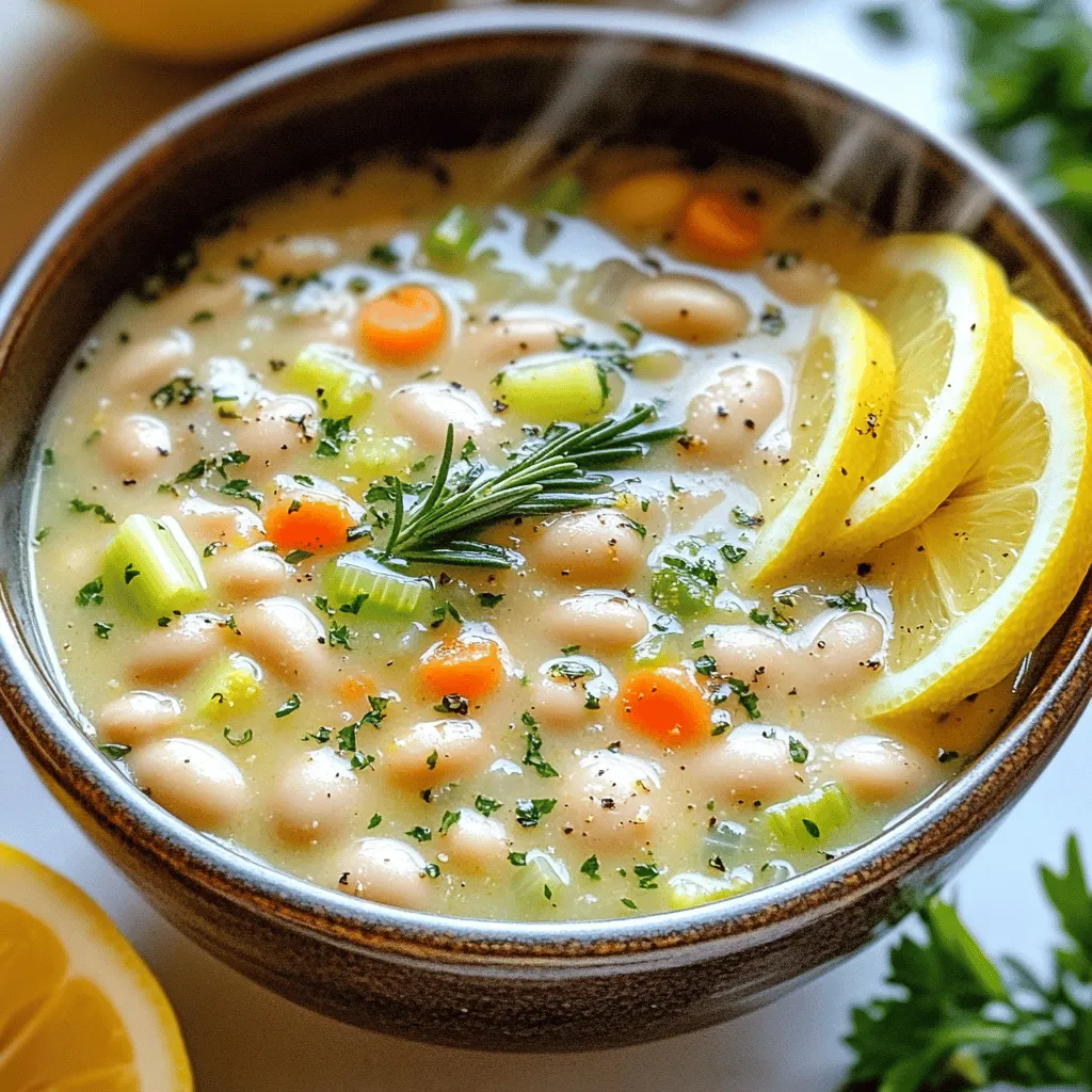 The lemon rosemary white bean soup recipe shines with simple yet powerful ingredients. Each one plays a role in making this soup hearty and flavorful.
