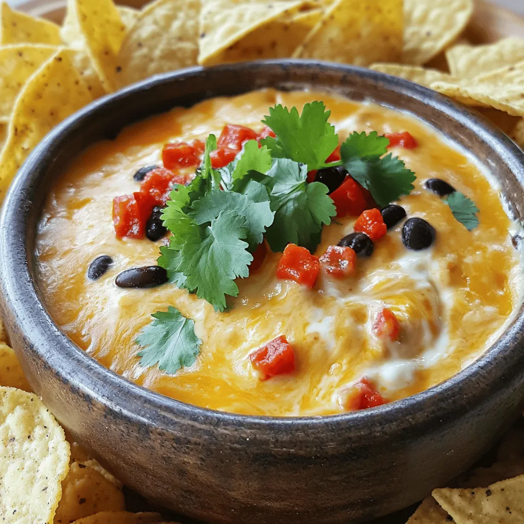 To make a great chili queso dip, you need simple but tasty ingredients. The best cheese for queso dip is cheddar. It melts well and has a nice flavor. I use two cups of shredded cheddar cheese in my recipe. Cream cheese adds creaminess and richness. One cup of softened cream cheese works perfectly.