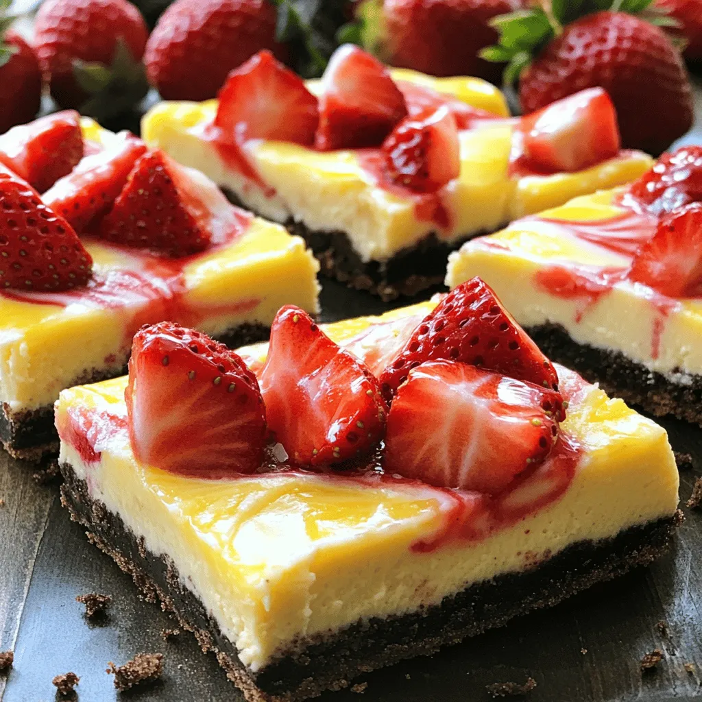 Golden Oreo Strawberry Cheesecake Bars are a sweet treat that mixes flavors well. You get a creamy filling with a crunchy crust. The crust uses Golden Oreos, which add a sweet, buttery taste. This dessert is fun to make and even better to eat.