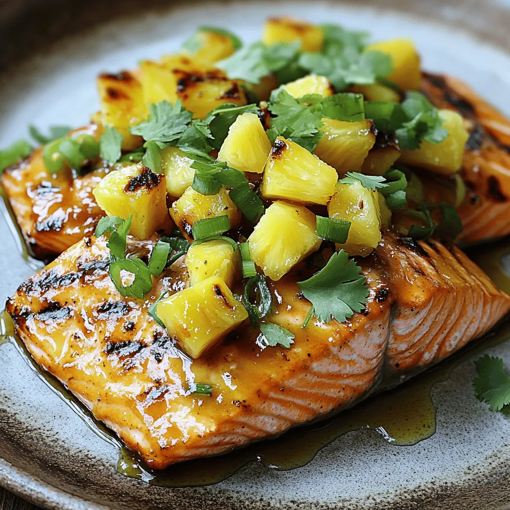 The key ingredients for honey pineapple salmon make this dish shine. You need salmon fillets, fresh pineapple, honey, soy sauce, ginger, garlic, lime juice, olive oil, salt, and pepper. Each item plays a role in creating a tasty meal.