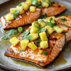 The key ingredients for honey pineapple salmon make this dish shine. You need salmon fillets, fresh pineapple, honey, soy sauce, ginger, garlic, lime juice, olive oil, salt, and pepper. Each item plays a role in creating a tasty meal.