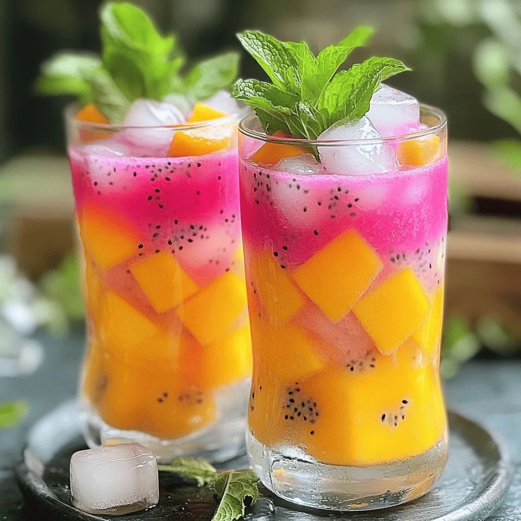 To make a Mango Dragonfruit Refresher, you need fresh, bright ingredients. Each element adds flavor and fun. Here’s what you will need: