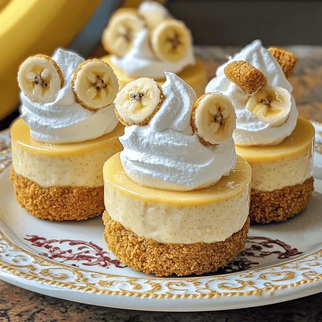 To make mini banana pudding cheesecakes, you need several key ingredients. The main ingredients include: