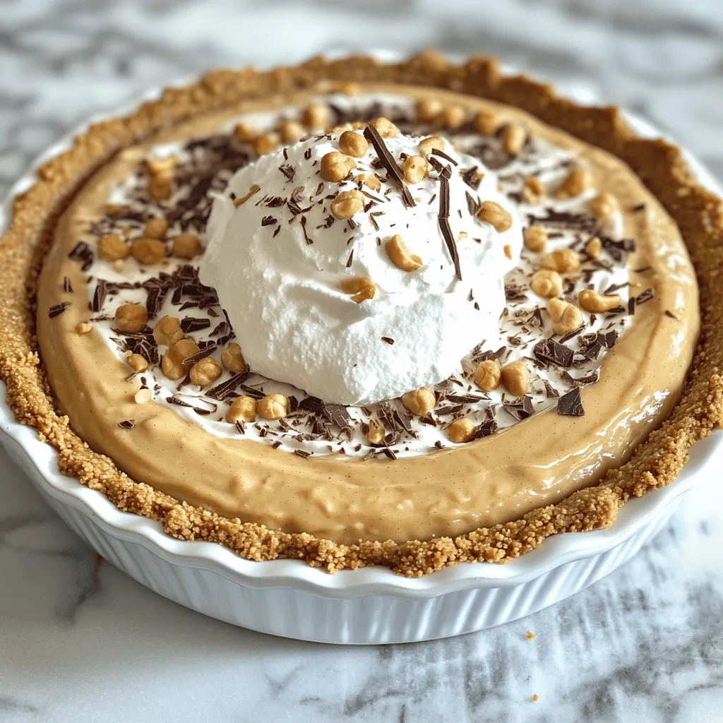 To make a great no bake peanut butter pie, you need just a few key ingredients. First, you will need graham cracker crumbs. They form the crust and give a nice crunch. You will also need unsalted butter. This helps bind the crumbs together for a strong base.