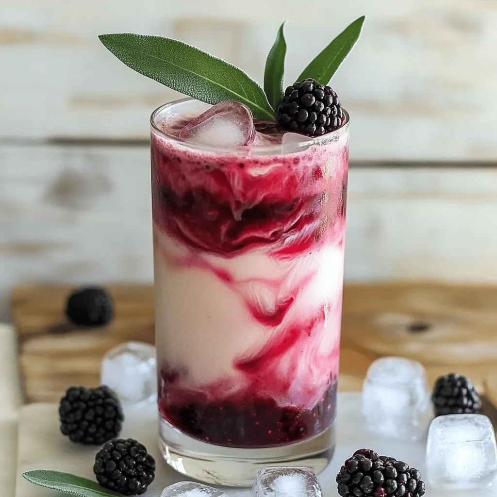 To make a tasty Blackberry Sage Iced Tea Latte, you need some key items.