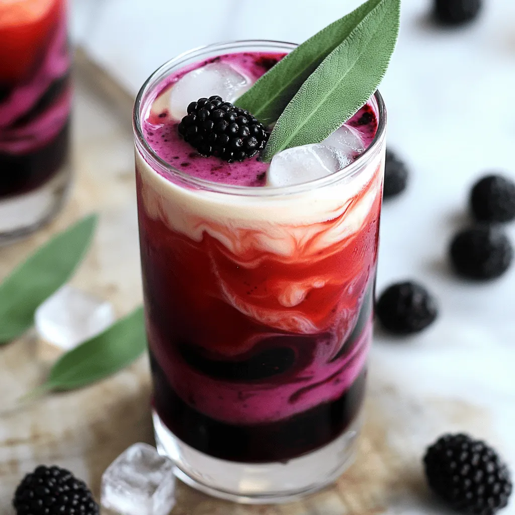 To make a tasty Blackberry Sage Iced Tea Latte, you need some key items.