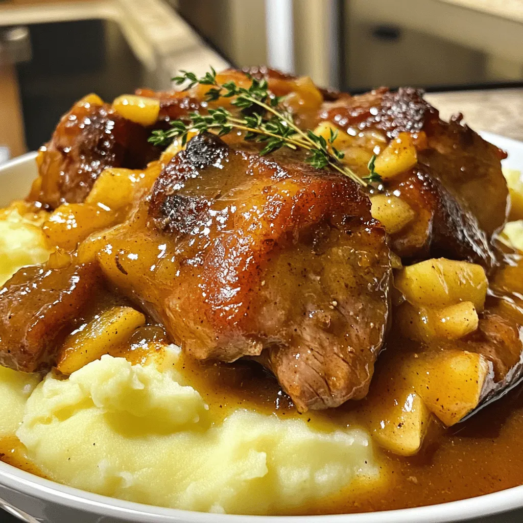 To make the apple cider braised pork shoulder recipe, you start with essential ingredients. You need 3-4 pounds of pork shoulder, cut into large chunks. This meat has the right fat content for braising. You also need 2 cups of apple cider, which adds a sweet and tangy flavor. One large onion, diced, and three cloves of garlic, minced, bring depth to the dish. You’ll need 2 cups of low-sodium chicken broth for moisture and richness.