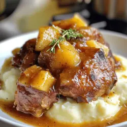 To make the apple cider braised pork shoulder recipe, you start with essential ingredients. You need 3-4 pounds of pork shoulder, cut into large chunks. This meat has the right fat content for braising. You also need 2 cups of apple cider, which adds a sweet and tangy flavor. One large onion, diced, and three cloves of garlic, minced, bring depth to the dish. You’ll need 2 cups of low-sodium chicken broth for moisture and richness.