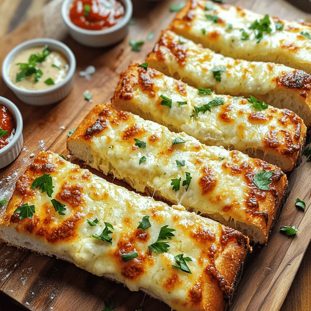 To make cheesy garlic bread, you need a few simple items. First, choose a great bread. A large baguette or Italian loaf works best. These breads have a nice crust and soft inside.