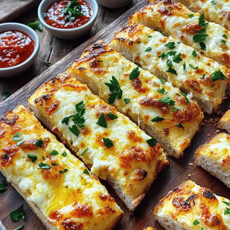 To make cheesy garlic bread, you need a few simple items. First, choose a great bread. A large baguette or Italian loaf works best. These breads have a nice crust and soft inside.