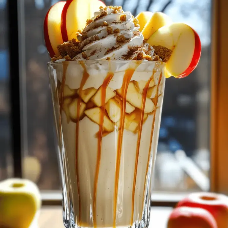 To make a caramel apple pie milkshake, you need a few key ingredients. First, use vanilla ice cream. It gives the shake a rich and creamy base. You will also need whole milk. This adds smoothness and helps blend the ingredients well.