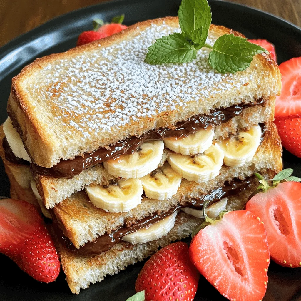 To make banana Nutella with strawberry, gather your key ingredients first. You need ripe bananas, fresh strawberries, Nutella, and thick slices of bread. These simple items create a rich and tasty dish.