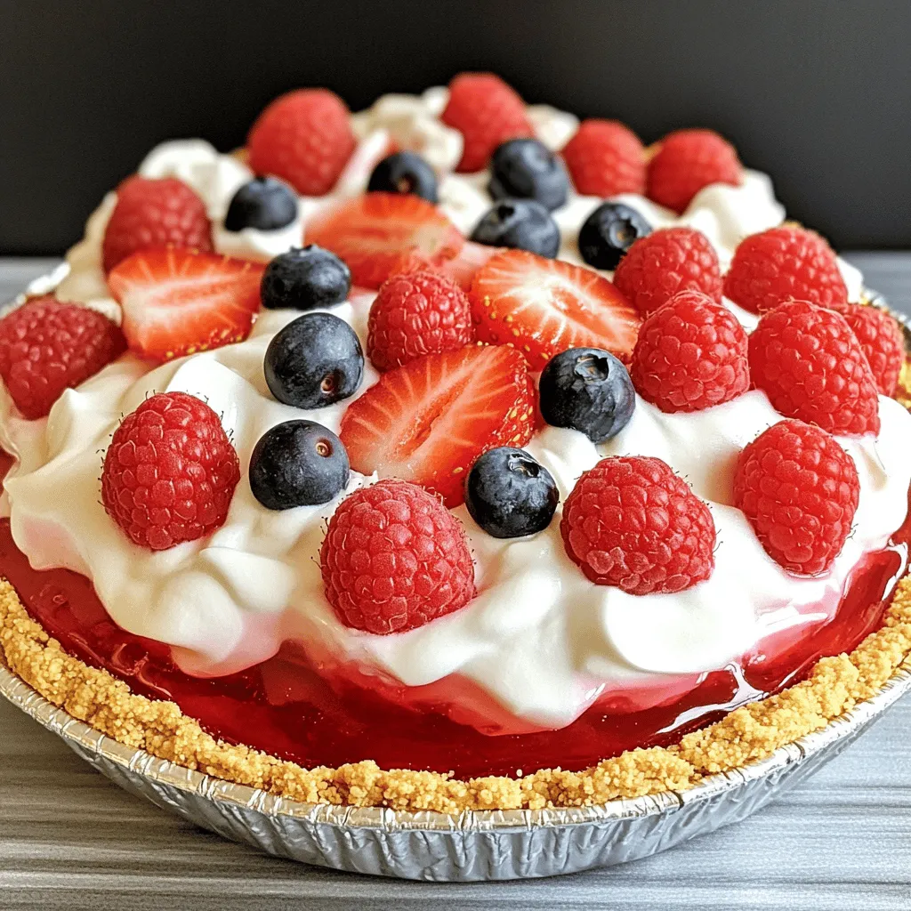 To create the Easter No Bake Jello Pie, you need a few simple ingredients. First, grab a pre-made graham cracker pie crust. This crust is easy and saves time. You can find it in most stores.