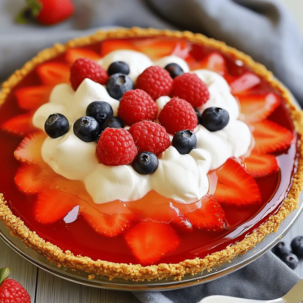 To create the Easter No Bake Jello Pie, you need a few simple ingredients. First, grab a pre-made graham cracker pie crust. This crust is easy and saves time. You can find it in most stores.