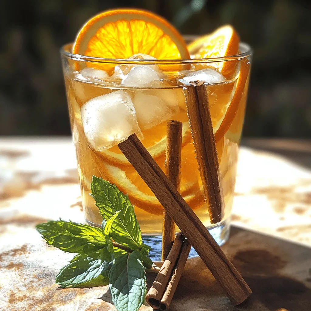 To create this easy orange cinnamon iced tea recipe, you need a few simple ingredients. Here’s the list: