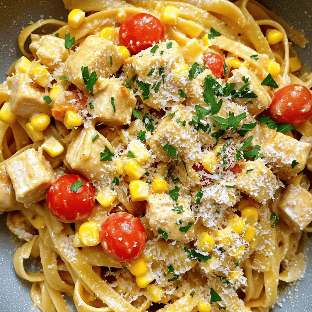 The joy of making creamy chicken pasta lies in its simple yet flavorful ingredients. This dish uses a few main components that create a rich and satisfying meal.