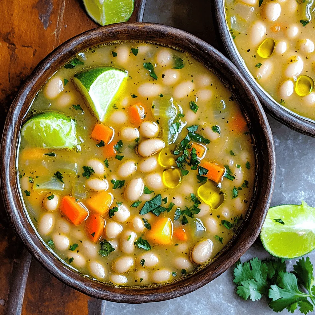 The Cuban white bean soup is hearty and full of flavor. You only need a few key ingredients to make it shine.