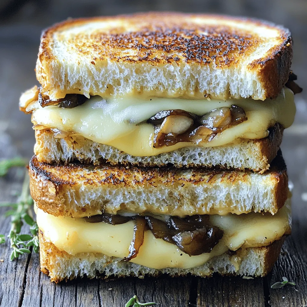 To make a tasty grilled cheese with Gouda, roasted mushrooms, and onions, you need a few key items. First, choose the right bread. I love sourdough for its crisp crust and chewy inside. It holds up well to grilling and adds great flavor.