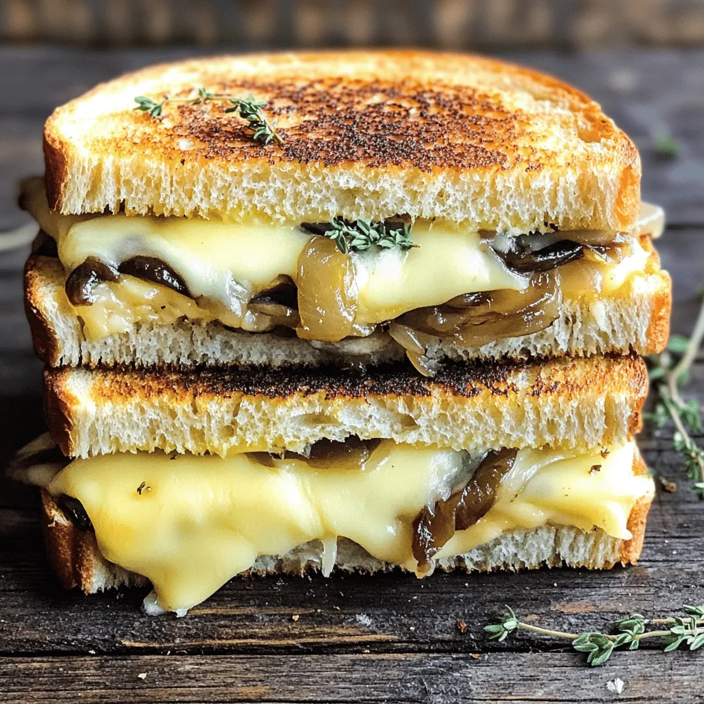To make a tasty grilled cheese with Gouda, roasted mushrooms, and onions, you need a few key items. First, choose the right bread. I love sourdough for its crisp crust and chewy inside. It holds up well to grilling and adds great flavor.