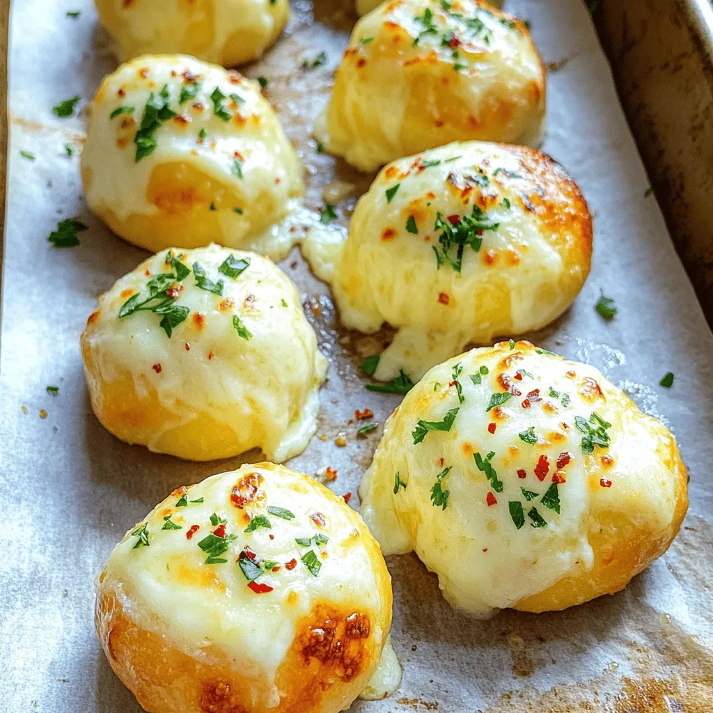 To make delicious cheesy garlic bombs, you need a few key ingredients. First, grab one can of refrigerated biscuit dough. This dough is the base and gives you that soft, pillowy bite. Next, you’ll want one cup of shredded mozzarella cheese. It melts beautifully and adds that gooey texture we love.