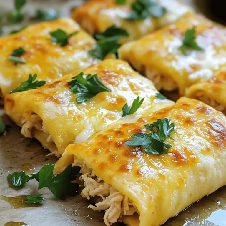 To make an Easy Cheesy Chicken-Filled dish, you need just a few key ingredients. First, you need cooked chicken. I prefer shredded chicken for a nice texture. Next, cream cheese adds creaminess. It makes the filling rich and smooth. You also need mozzarella cheese. This cheese melts well, giving that gooey texture we love. Parmesan cheese adds a salty bite to the mix.