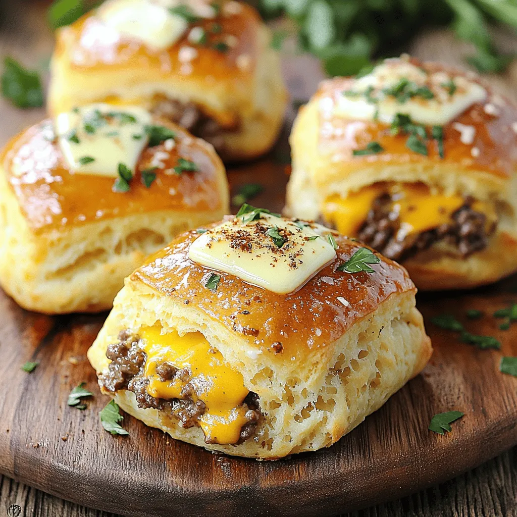 To make irresistible garlic parmesan cheeseburger bombs, you'll need some simple ingredients. Here's what you need: