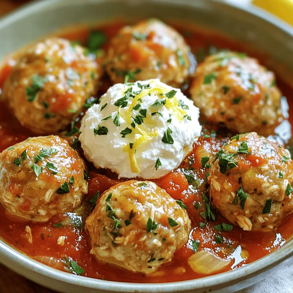 The key ingredients for juicy Italian chicken meatballs create a flavor-packed dish. You start with <strong>ground chicken</strong>. Use lean ground chicken for a lighter option. It keeps the meatballs tender without too much fat.” /></p>
</p>
<h2>What Are the Best Cooking Techniques for Meatballs?</h2>
</p>
<p>Cooking meatballs can be fun and rewarding. The right techniques make all the difference.</p>
</p>
<h3>Should you bake or fry the meatballs?</h3>
</p>
<p>Baking meatballs is often better than frying. Baking keeps them juicy and healthy. It also gives them a nice brown color. I love shaping the meatballs and placing them on a baking sheet. I bake them at 400°F for 20 minutes. This method is easy and mess-free. Frying can be tasty, but it adds extra oil.</p>
</p>
<h3>How do you prevent meatballs from drying out?</h3>
</p>
<p>To stop meatballs from drying out, use fresh ingredients. I always add breadcrumbs and ricotta to my mix. They help retain moisture. Don’t overwork the meat when mixing. Shape them gently into balls. Also, avoid overcooking them. Use a meat thermometer to check for doneness. The inside should reach 165°F for poultry.</p>
</p>
<h3>What is the ideal cooking temperature?</h3>
</p>
<p>The best cooking temperature for meatballs is 400°F. This heat cooks them evenly. It also allows the outside to brown nicely. If you bake them too low, they may dry out. If you bake them too high, they might burn. Follow the Full Recipe for perfect meatballs each time.</p>
</p>
<h2>How Can You Serve Juicy Italian Chicken Meatballs?</h2>
</p>
<p>You can serve juicy Italian chicken meatballs in many fun ways. They go great with simple sides like pasta, garlic bread, or a fresh salad. I love to pair them with a side of roasted veggies for added flavor. You can even toss them on a sub roll for a tasty meatball sandwich.</p>
</p>
<h3>What are some delicious sides to accompany the meatballs?</h3>
</p>
<p>Some of my favorite sides include creamy polenta or buttery mashed potatoes. These pair well with the rich marinara sauce. A classic Caesar salad adds a nice crunch. If you want something lighter, a mixed greens salad with lemon vinaigrette works wonders too.</p>
</p>
<h3>Can I pair the meatballs with different sauces?</h3>
</p>
<p>Absolutely! Besides marinara, try a creamy alfredo or a spicy arrabbiata sauce. For a twist, a honey garlic glaze adds a sweet touch. You can even use BBQ sauce for a fun flavor change. Each sauce brings its own charm to the dish.</p>
</p>
<h3>What makes a great presentation for meatballs?</h3>
</p>
<p>Presentation is key! Serve the meatballs in a shallow bowl. Drizzle marinara sauce over them and place a dollop of creamy herbed ricotta in the center. Garnish with fresh parsley for color. This makes your dish look inviting and delicious. For a complete meal, add some crusty Italian bread on the side.</p>
</p>
<p>Check out the Full Recipe for a detailed guide on making these delicious meatballs!</p>
</p>
<p><img decoding=