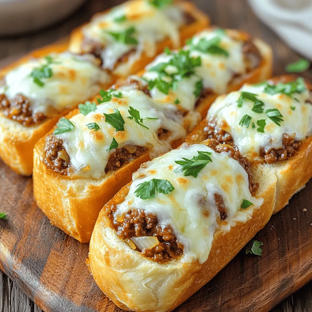 To make cheesy garlic bread sloppy joes, you need simple yet tasty ingredients. Start with 1 pound of ground beef or turkey. This meat forms the base of your sloppy joes. You can use the best ground beef for sloppy joes, but lean turkey works well, too.