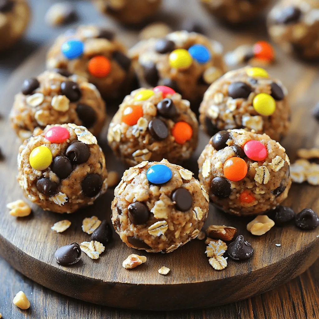 Monster cookie protein balls are tasty, protein-packed treats. They blend oats, peanut butter, and protein powder. This mix creates a chewy snack that feels like a dessert but is healthy too. You can make these in just 15 minutes!