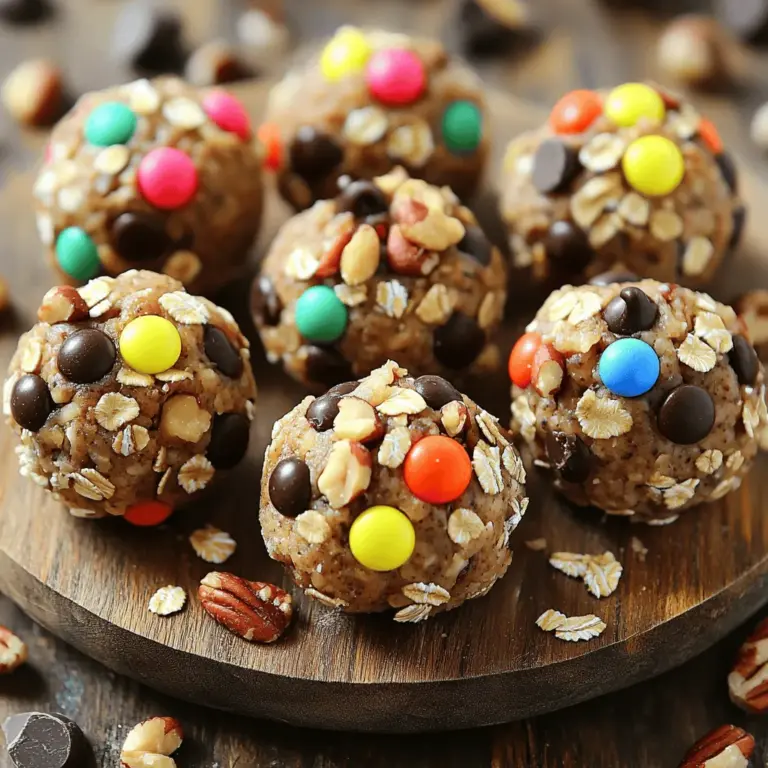 Monster cookie protein balls are tasty, protein-packed treats. They blend oats, peanut butter, and protein powder. This mix creates a chewy snack that feels like a dessert but is healthy too. You can make these in just 15 minutes!
