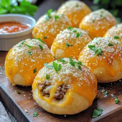 Garlic Parmesan Cheeseburger Bombs Tasty Dinner Recipe