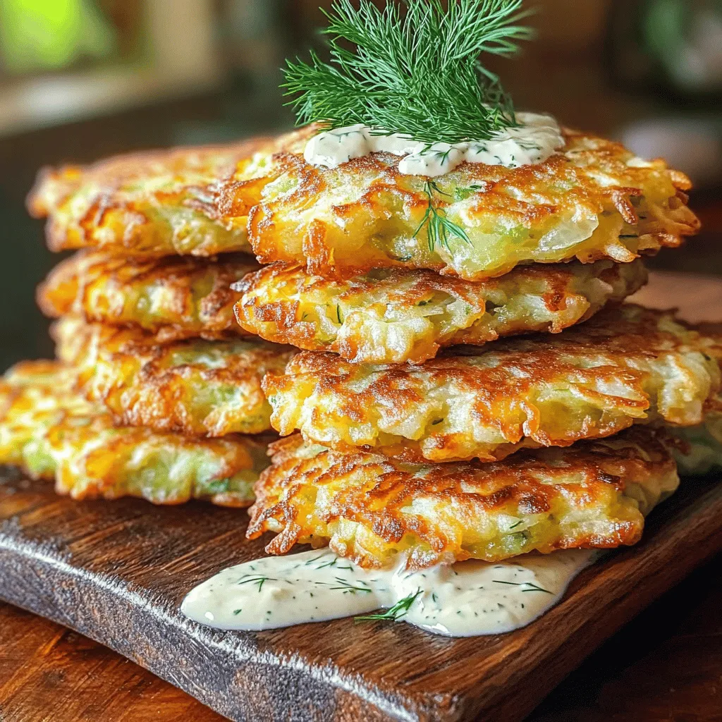 To make crispy St. Patrick's Day cabbage fritters with garlic sauce, you need fresh ingredients. The key ingredients for the fritters include: