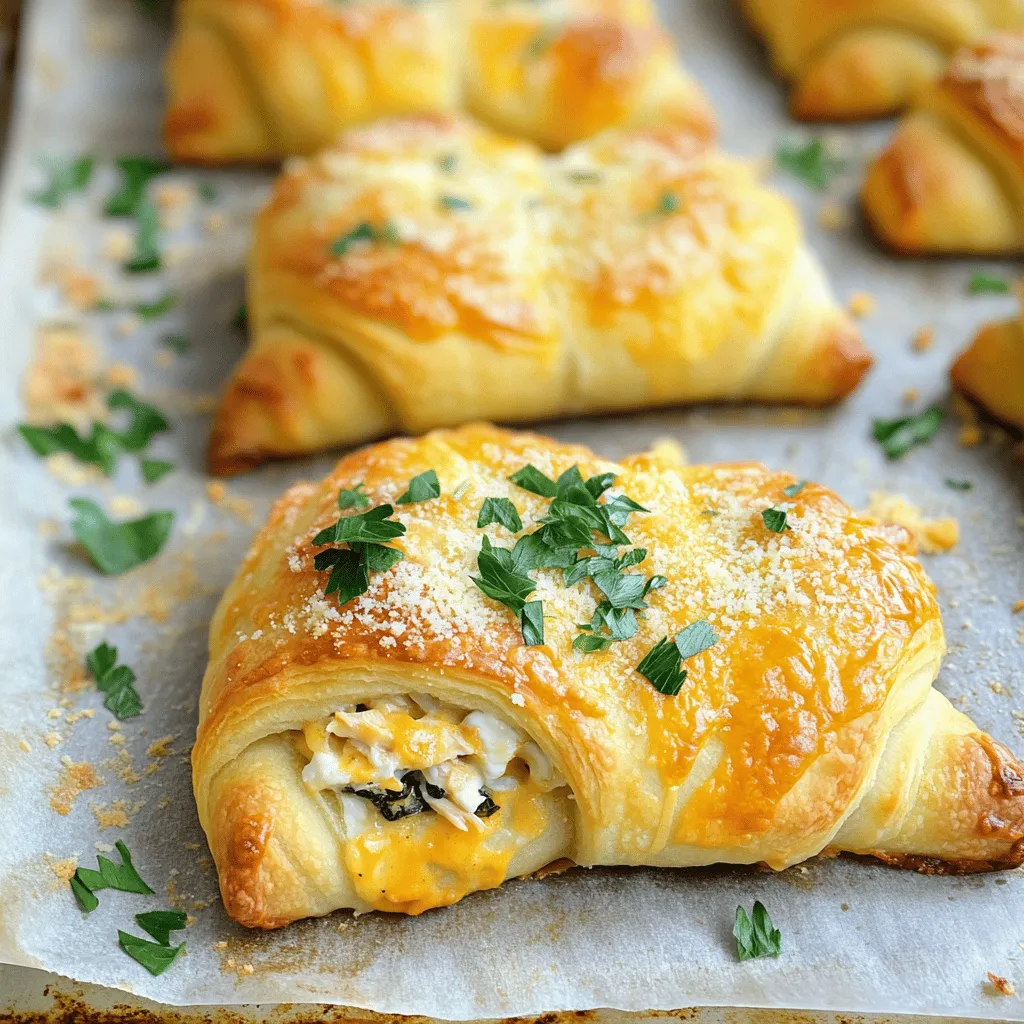 To make chicken stuffed crescent rolls, you need several key ingredients. The base is one can of refrigerated crescent roll dough. This dough is easy to work with and gives a nice flaky texture.