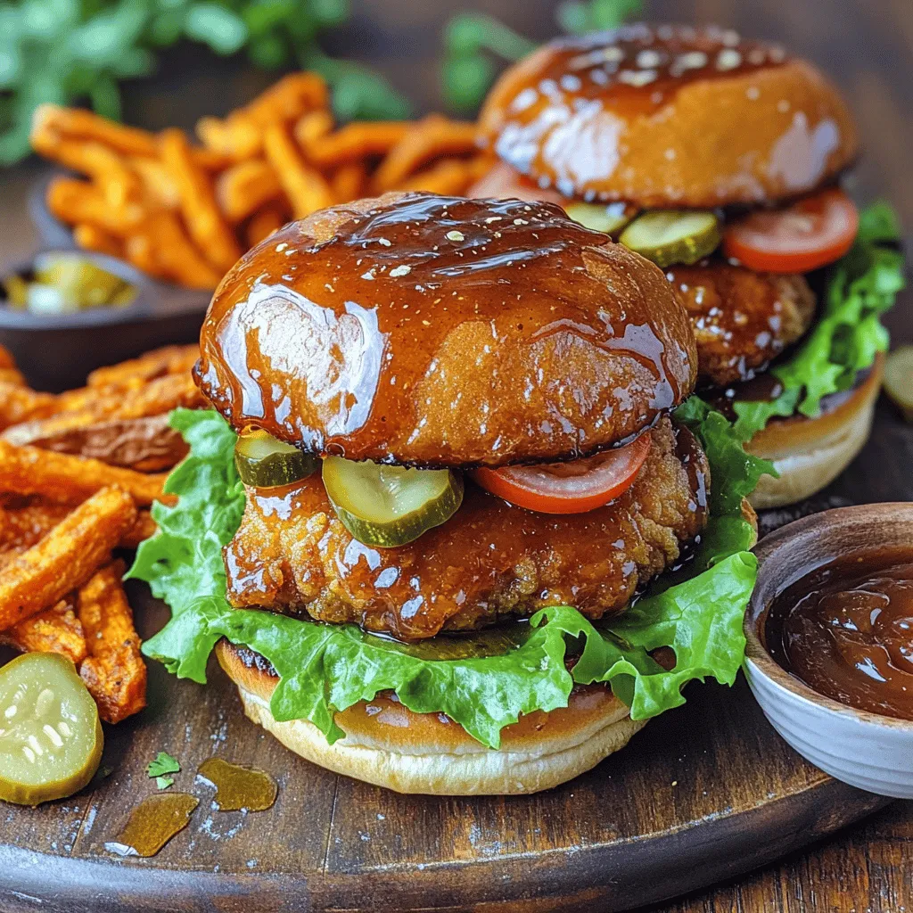 The sticky crispy kipburger shines with simple yet flavorful ingredients. You need juicy chicken thighs for the best taste. Chicken thighs stay moist and tender, making them perfect for this dish.