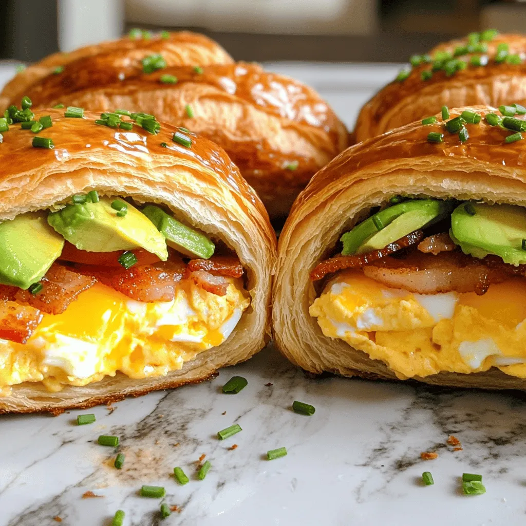 The best croissant breakfast sandwich recipe starts with high-quality ingredients. First, you need 4 large butter croissants. These croissants bring a flaky and buttery taste. Next, you need 4 large eggs. Fresh eggs provide rich flavor and protein.