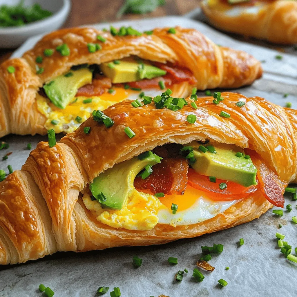 The best croissant breakfast sandwich recipe starts with high-quality ingredients. First, you need 4 large butter croissants. These croissants bring a flaky and buttery taste. Next, you need 4 large eggs. Fresh eggs provide rich flavor and protein.