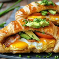 The best croissant breakfast sandwich recipe starts with high-quality ingredients. First, you need 4 large butter croissants. These croissants bring a flaky and buttery taste. Next, you need 4 large eggs. Fresh eggs provide rich flavor and protein.