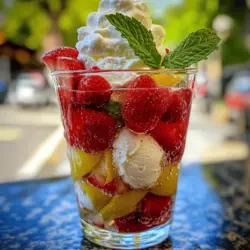 To make an easy strawberry patch float, you need simple, fresh ingredients. The main items are: