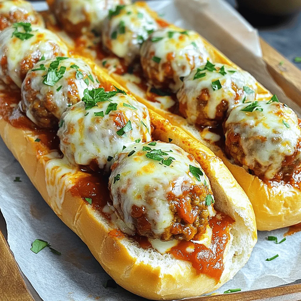 To make a great meatball sub, you need key ingredients. The main item is ground meat. I like using a mix of ground beef and pork. This mix gives the meatballs a juicy flavor.