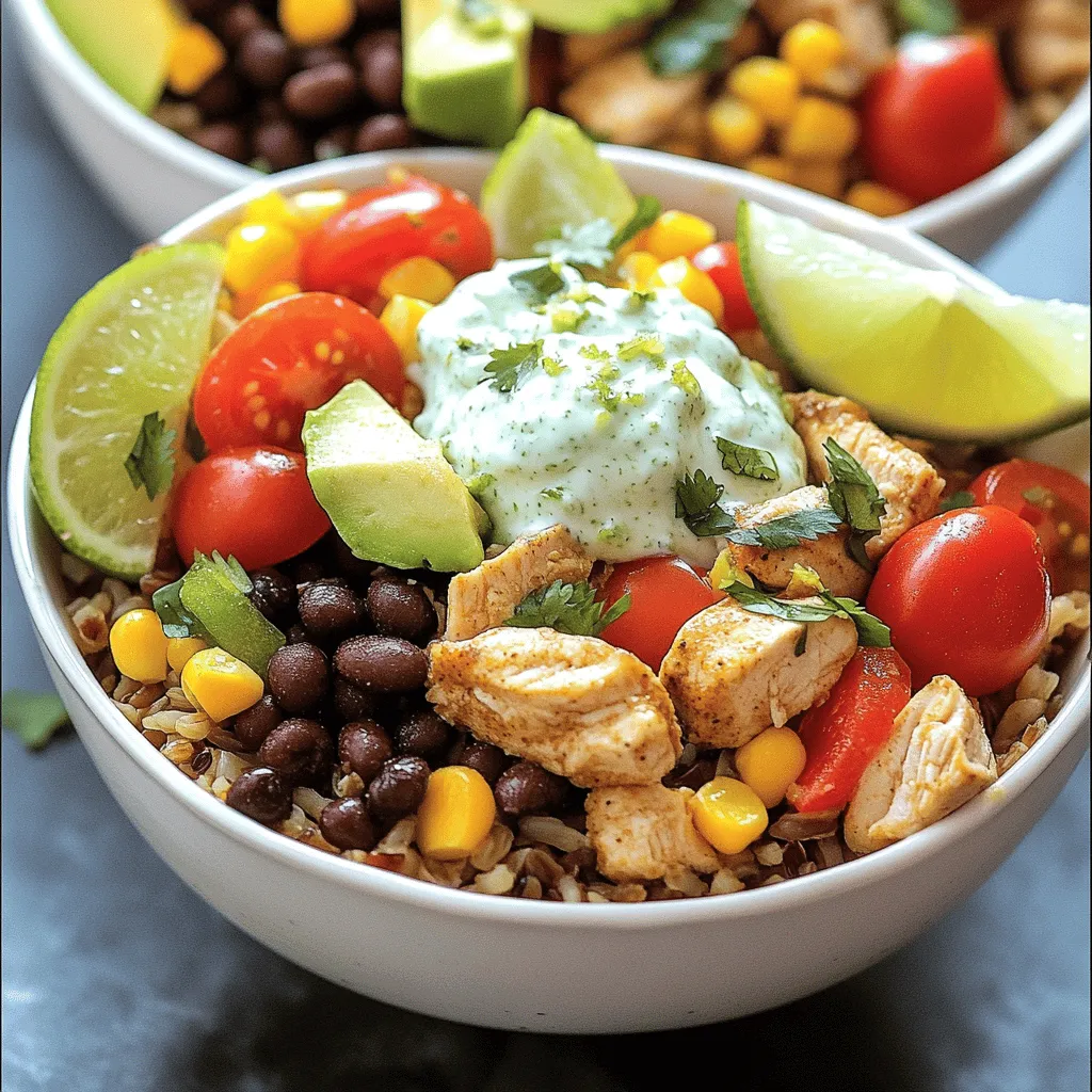 To make a great burrito bowl, start with the right ingredients. For a basic chicken burrito bowl, you need cooked brown rice, diced chicken breast, and olive oil. Spice it up with cumin, smoked paprika, and garlic powder. Don't forget salt and pepper to taste.