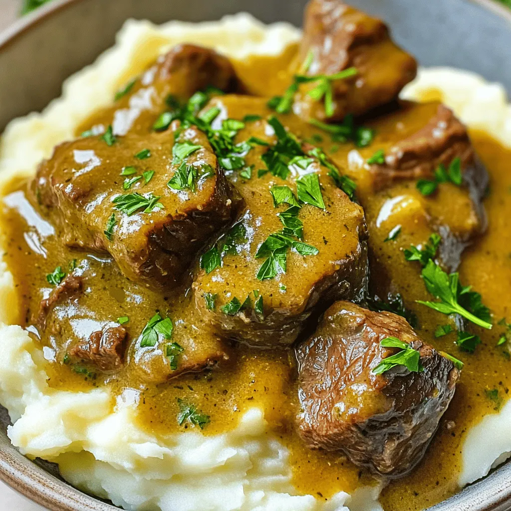 When making beef tips, the cut of meat is key. You want cuts that are tender and full of flavor.